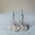 Leaf Fan Earrings - Rose Gold
