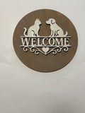 Cat & Dog Welcome Sign