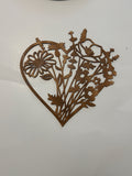 Wildflower Heart Wall Art