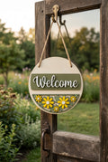 "Welcome" Sign - Yellow Daisy