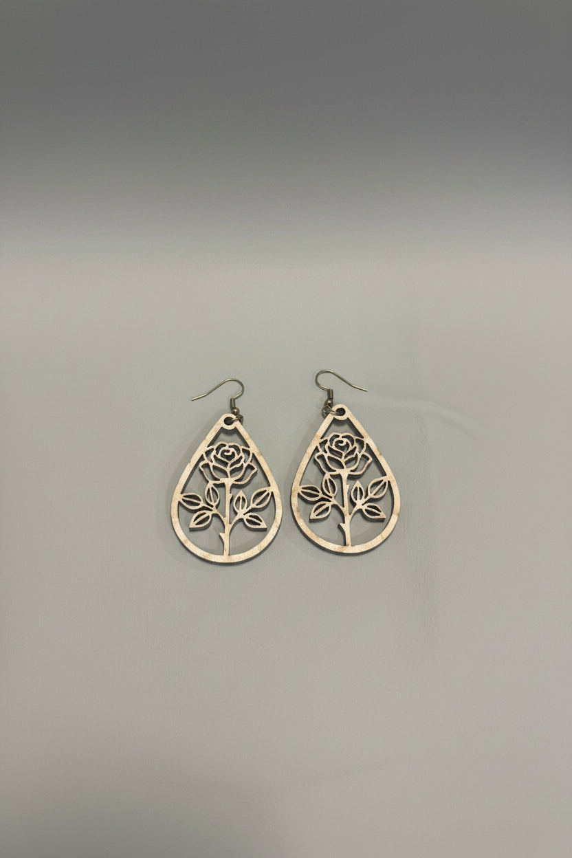Rose Teardrop Earrings