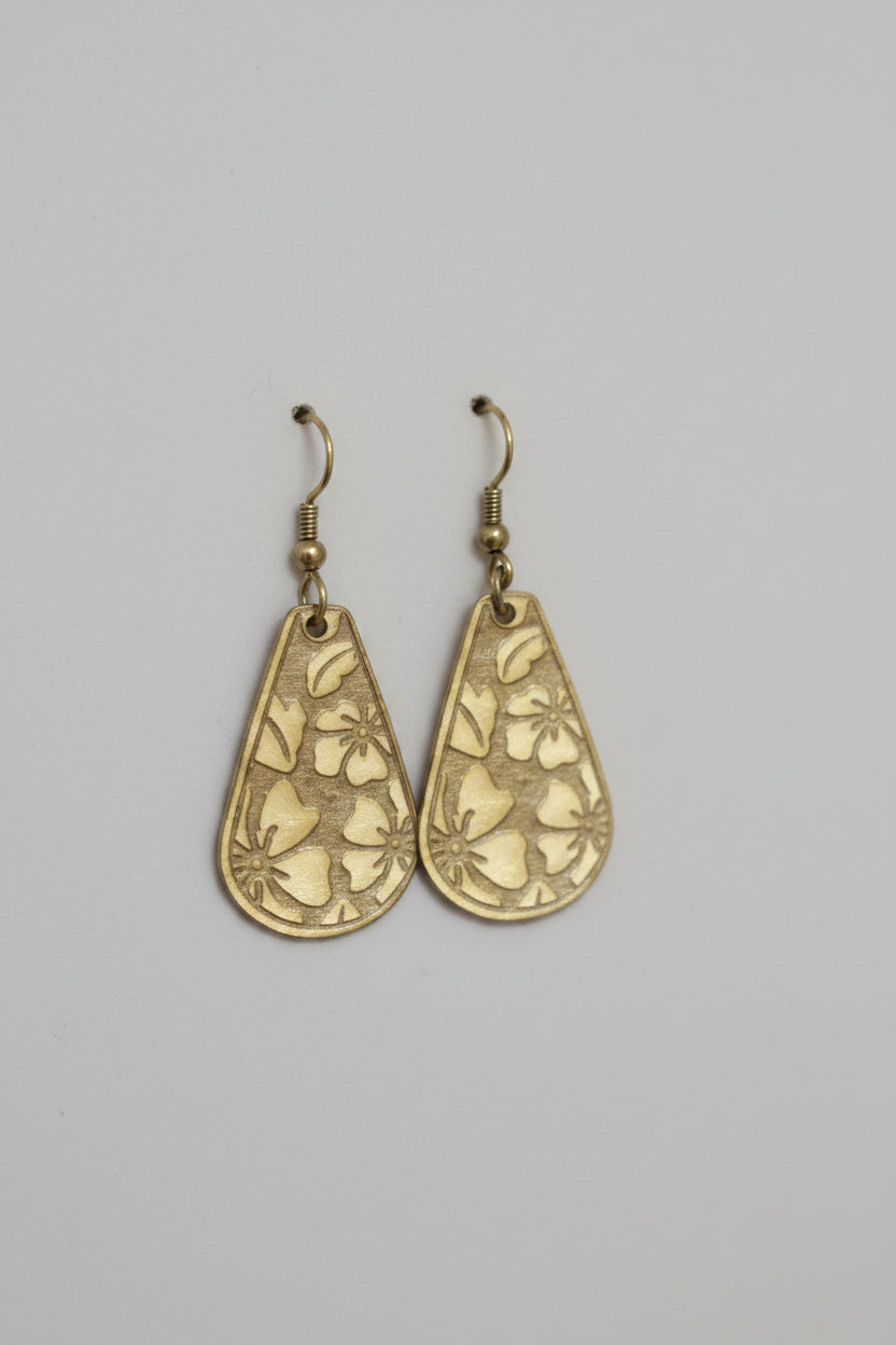 Hibiscus Teardrop Earrings