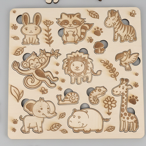 Jungle Animal Wood Puzzle