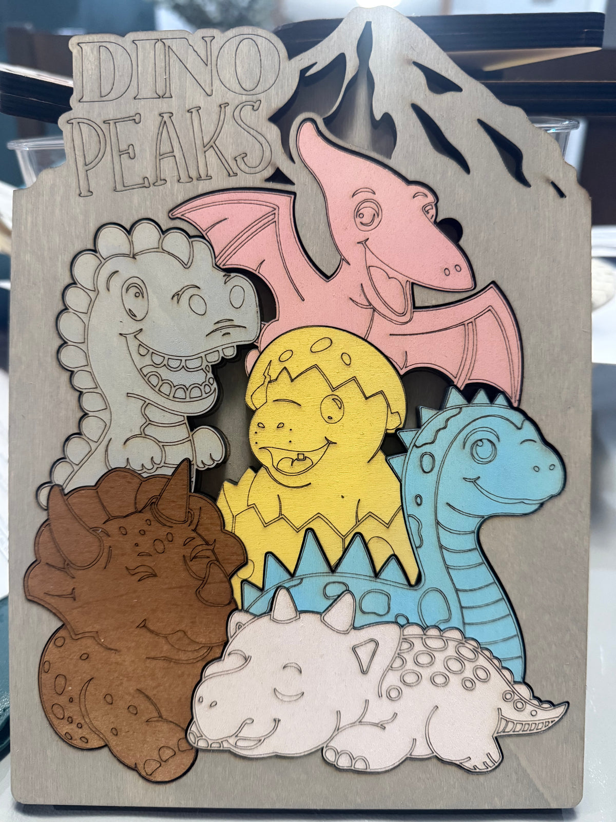 Dino Peaks Wood Puzzle