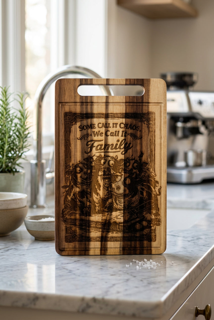 "Some Call It Chaos, We Call It Family" Cutting Board