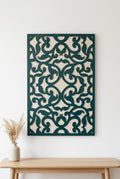 Teal Scrollwork Wall Art