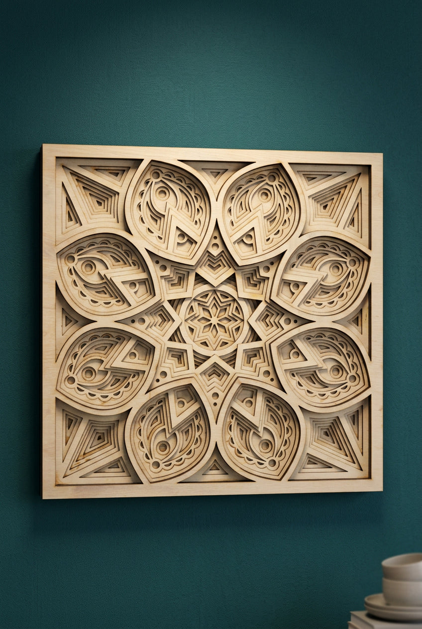 Lotus Petal Mandala Wall Art