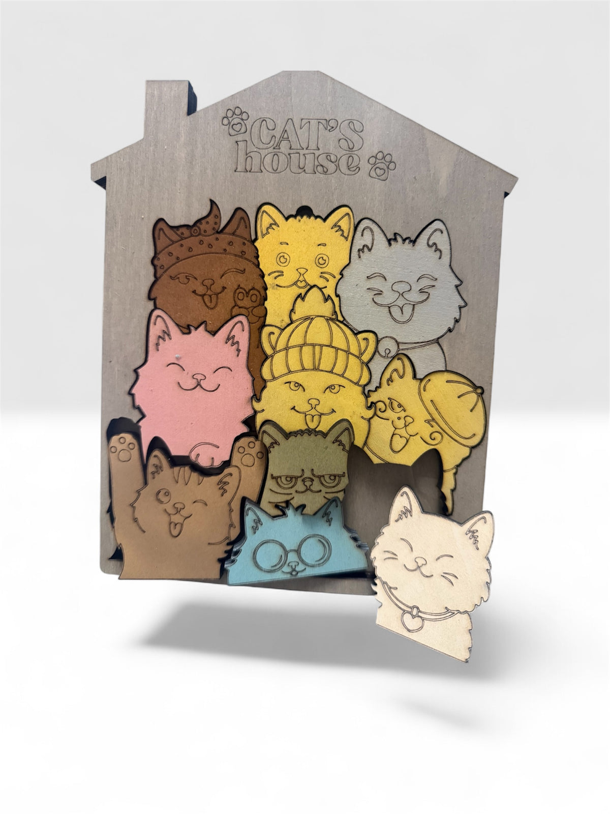 Cat's House Wood Puzzle
