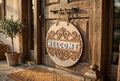 Bronze Scrollwork Welcome Sign